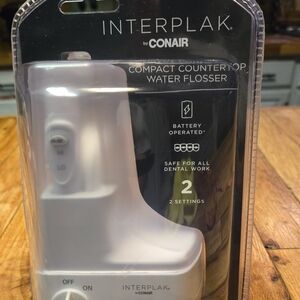 Interplak by Conair Compact Countertop Water Flosser - White